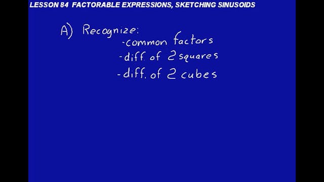 Lesson 84 DIVE Advanced Math