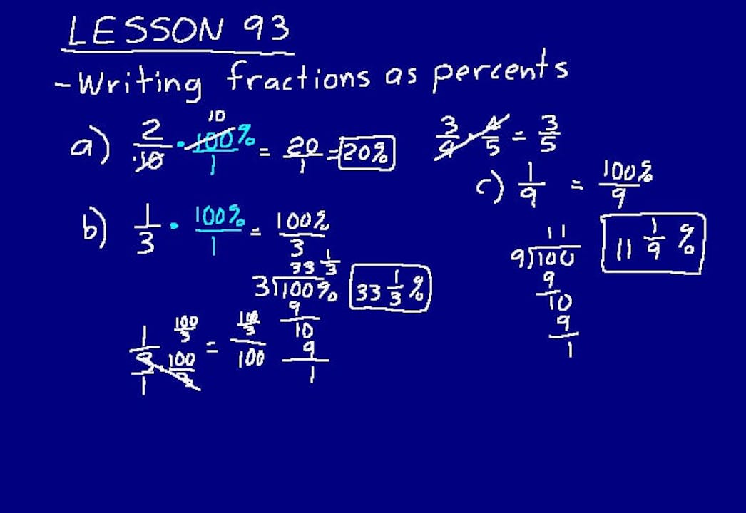 Lesson 93 DIVE 7/6, 3rd Edition DIVE into Math and Science