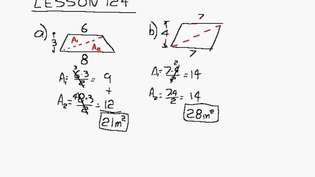 Lesson 124 DIVE Algebra 1/2, 2nd Edition