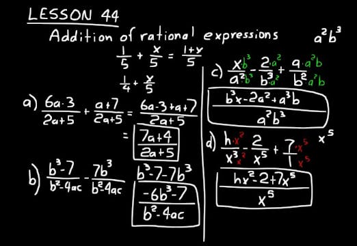 Lesson 44 DIVE Algebra 1, 3rd Edition