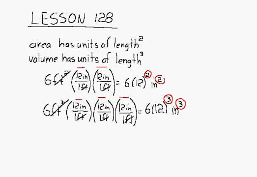 Lesson 128 DIVE Algebra 1/2, 2nd Edition