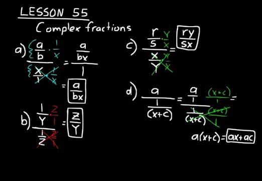 Lesson 55 DIVE Algebra 1, 3rd Edition