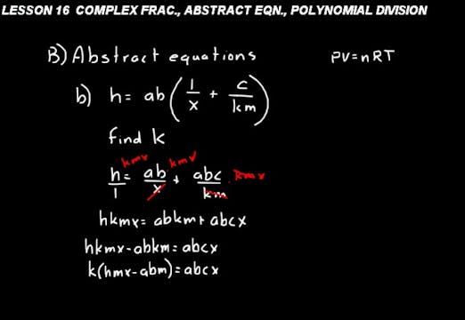 Lesson 16 DIVE Advanced Math