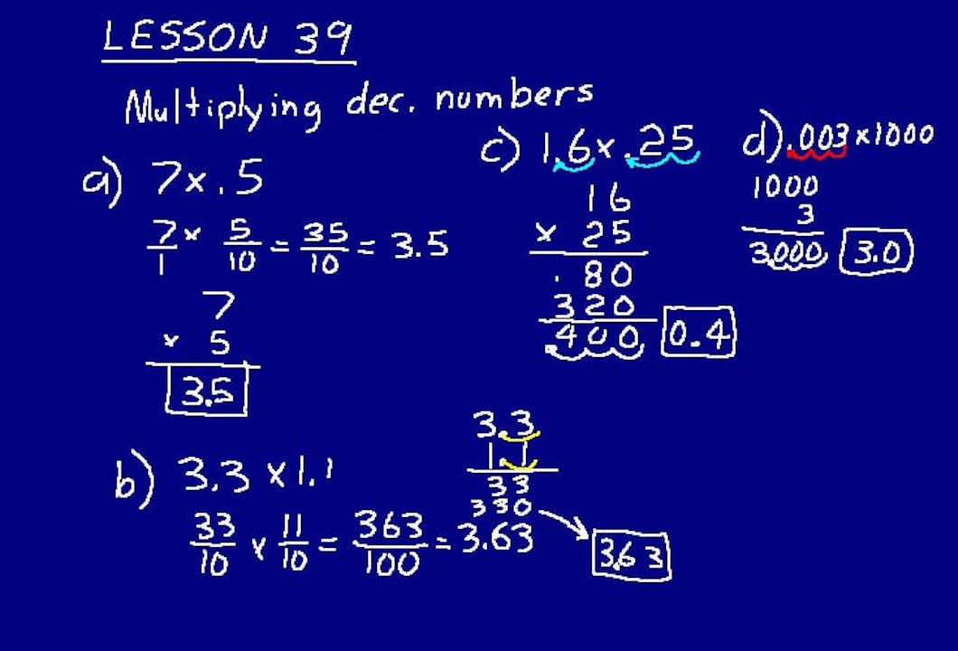 Lesson 39 DIVE 7/6, 3rd Edition DIVE into Math and Science
