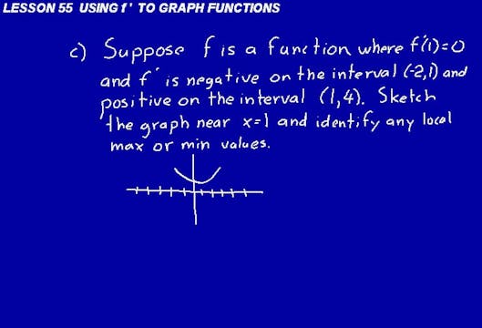 Lesson 55 DIVE Calculus, 1st Edition