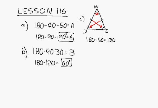 Lesson 116 DIVE Algebra 1/2, 2nd Edition