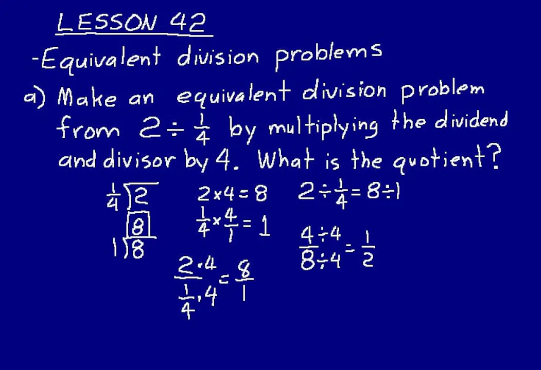 Lesson 42 DIVE 7/6, 3rd Edition - DIVE into Math and Science