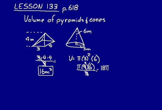 Lesson 133 DIVE Math 8/7 1st Edition