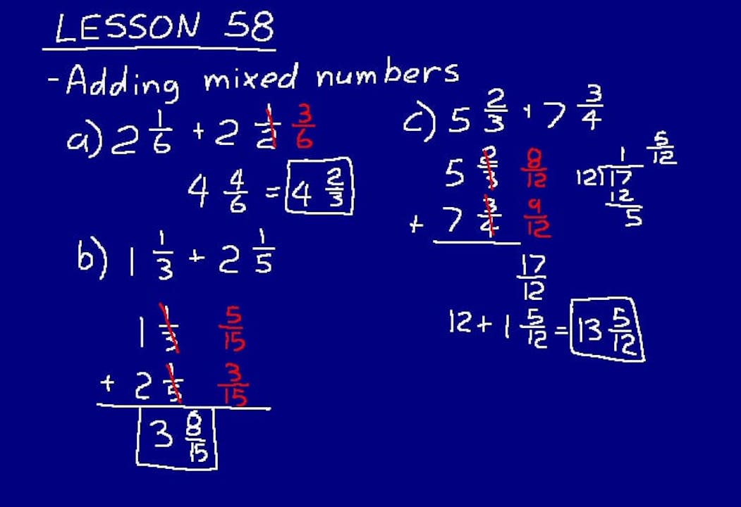 Lesson 58 DIVE 7/6, 3rd Edition DIVE Lectures for Saxon Math 7/6, 3rd
