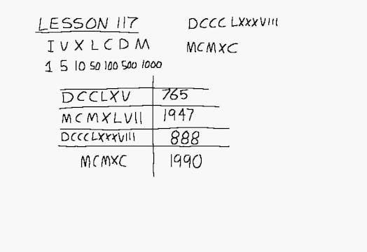 Lesson 117 DIVE Algebra 1/2, 2nd Edition