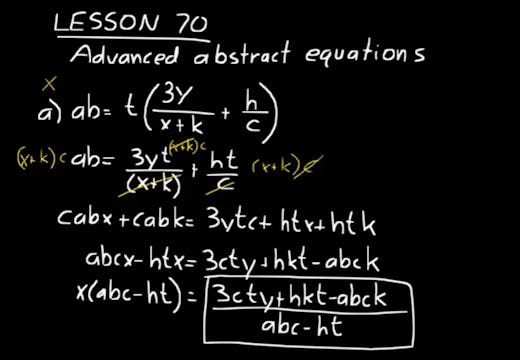 Lesson 70 DIVE Algebra 2, 3rd Edition