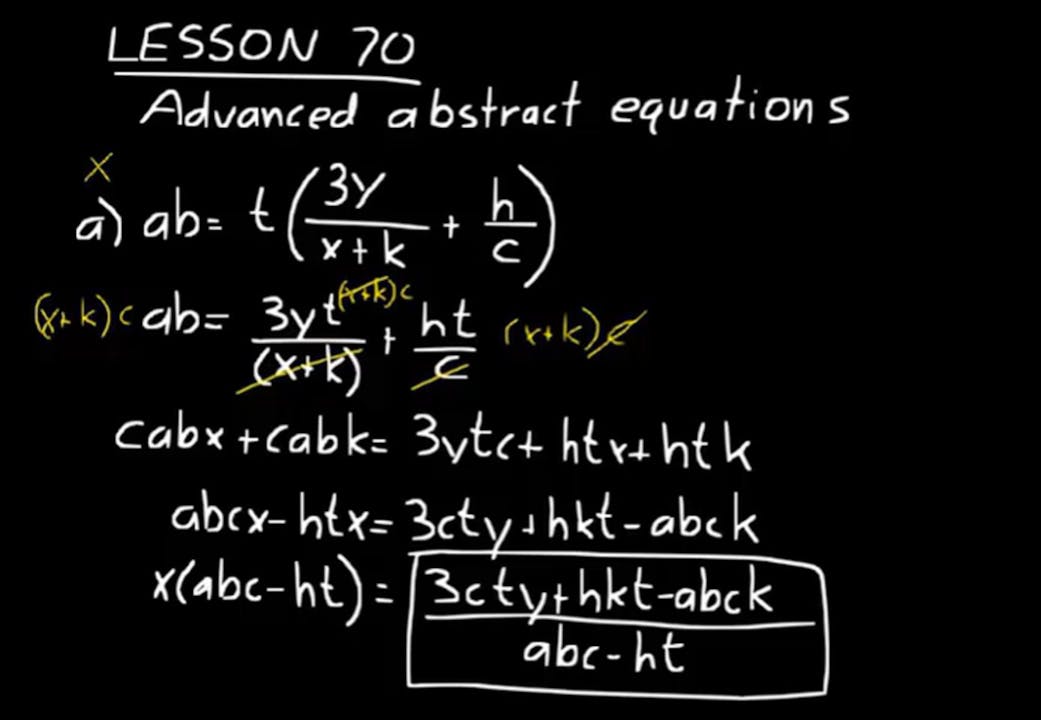 Lesson 70 DIVE Algebra 2, 3rd Edition - DIVE Lectures for Saxon Algebra ...