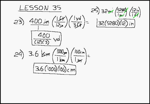 Lesson 35 DIVE Algebra 1/2, 2nd Edition