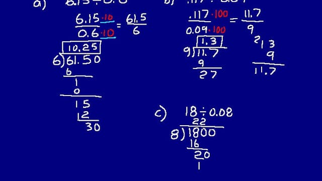 Lesson 45 DIVE Math 8/7 2nd Edition