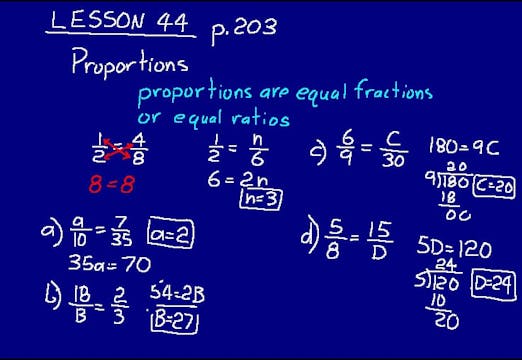 Lesson 44 DIVE Math 8/7 1st Edition
