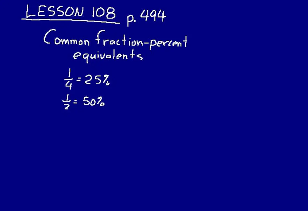 Lesson 108 DIVE Math 8/7 1st Edition - DIVE into Math and Science