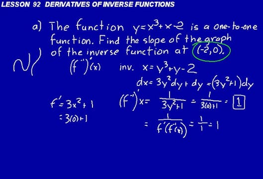 Lesson 92 DIVE Calculus, 2nd Edition