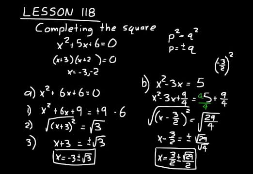Lesson 118 DIVE Algebra 1, 3rd Edition
