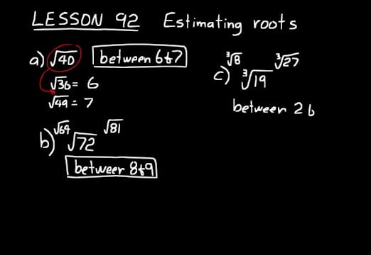 Lesson 92 DIVE Algebra Half, 3rd Edition