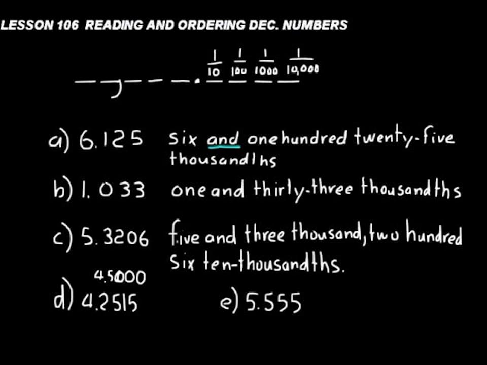 Lesson 106 DIVE 6/5, 3rd Edition - DIVE Lectures for Saxon Math 6/5