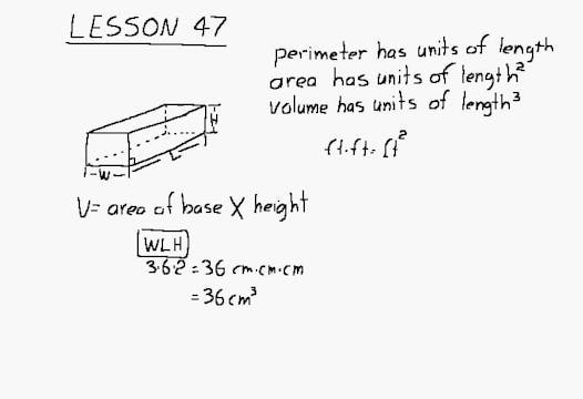 Lesson 47 DIVE Algebra 1/2, 2nd Edition