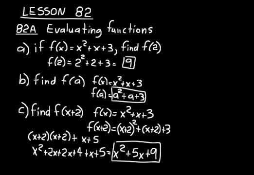 Lesson 82 DIVE Algebra 1, 3rd Edition