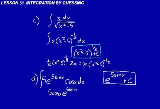 Lesson 51 DIVE Calculus, 2nd Edition