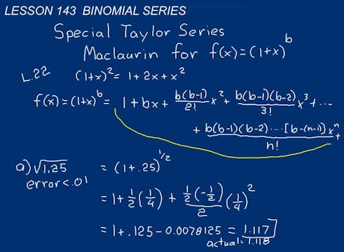 Lesson 143 DIVE Calculus, 2nd Edition