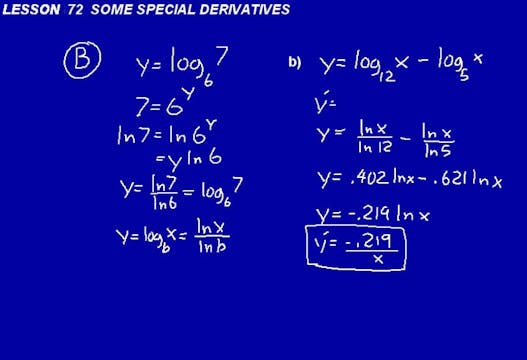 Lesson 72 DIVE Calculus, 2nd Edition