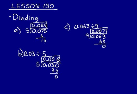Lesson 130 DIVE 6/5, 2nd Edition