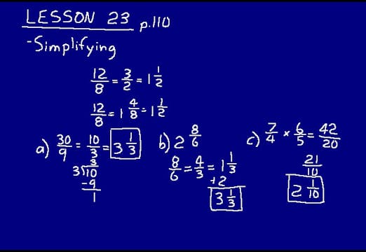 Lesson 23 DIVE Math 8/7 1st Edition