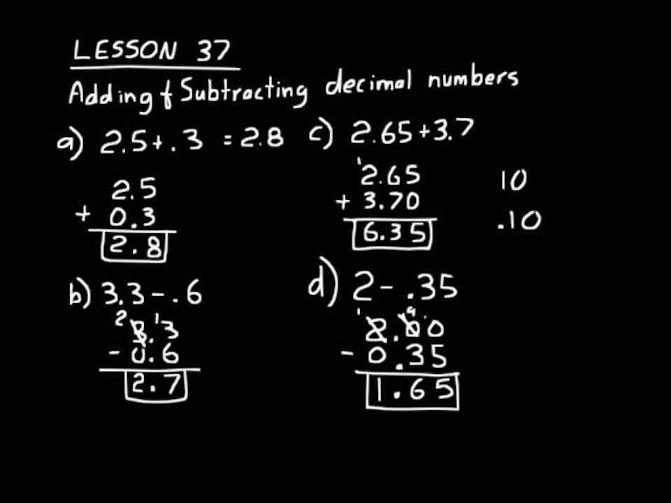 Lesson 37 Dive 7/6, 4th Edition DIVE Lectures for Saxon Math 7/6, 4th