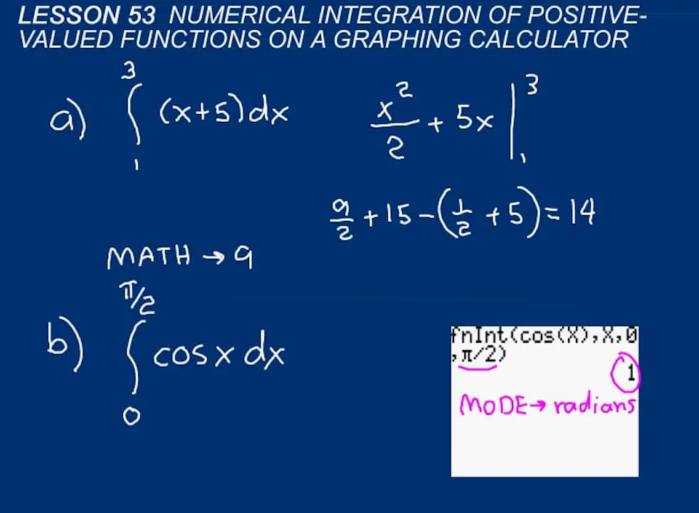Lesson 53 DIVE Calculus, 2nd Edition - DIVE into Math and Science