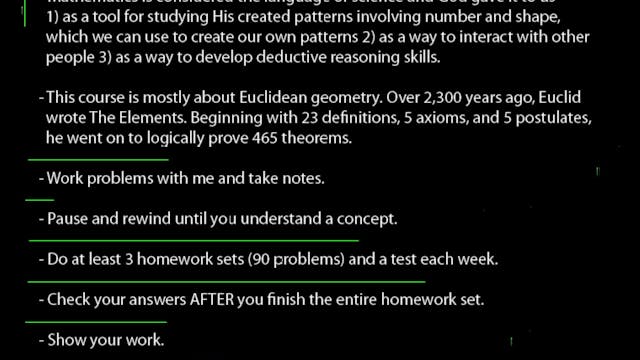 Lesson 93 Lecture DIVE Geometry