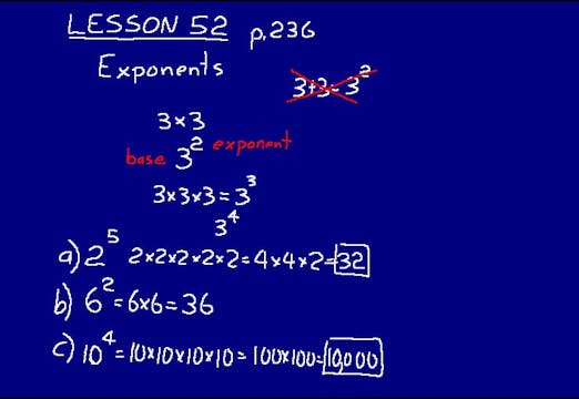 Lesson 52 DIVE Math 8/7 1st Edition
