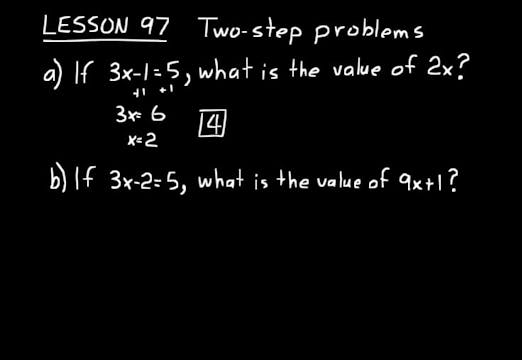 Lesson 97 DIVE Algebra Half, 3rd Edition