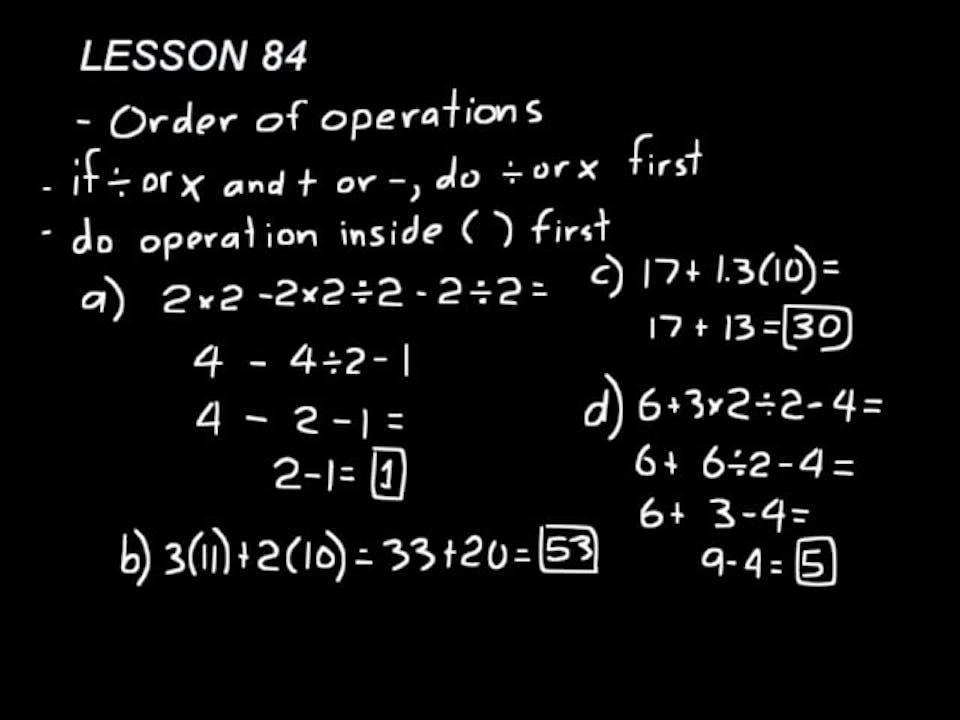 Lesson 84 Dive 7/6, 4th Edition DIVE Lectures for Saxon Math 7/6, 4th