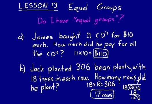 Lesson 13 DIVE Math 8/7 2nd Edition