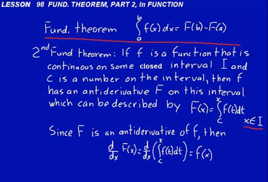 Lesson 98 DIVE Calculus, 2nd Edition