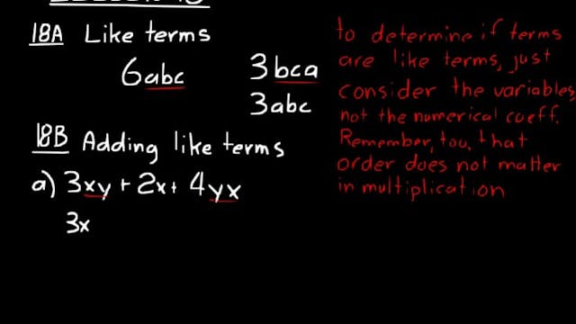 Lesson 18 DIVE Algebra 1, 3rd Edition