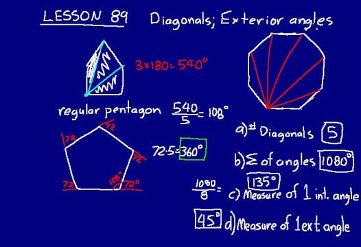 Lesson 89 DIVE Math 8/7 2nd Edition