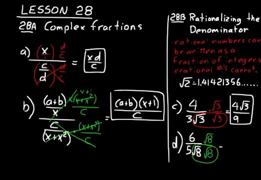 Lesson 28 DIVE Algebra 2, 3rd Edition