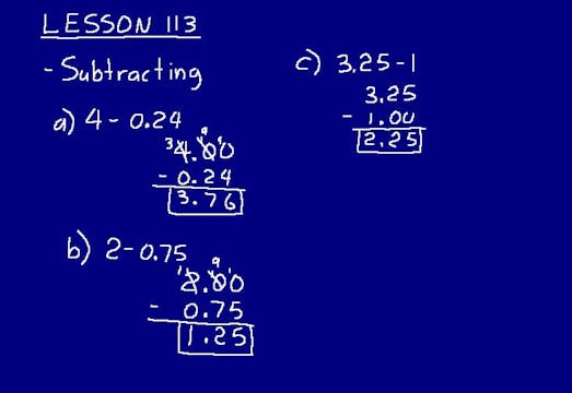 Lesson 113 DIVE 6/5, 2nd Edition