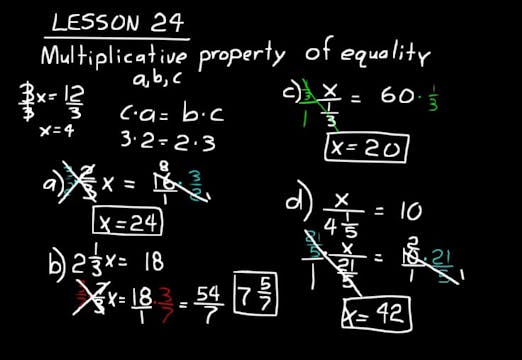Lesson 24 DIVE Algebra 1, 3rd Edition