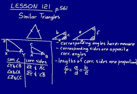 Lesson 121 DIVE Math 8/7 1st Edition