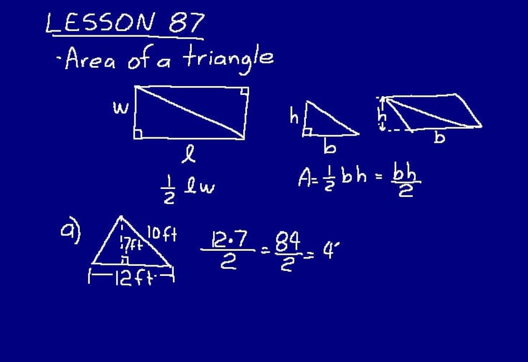 Lesson 87 DIVE 7/6, 3rd Edition DIVE Lectures for Saxon Math 7/6, 3rd