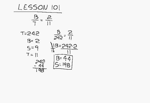 Lesson 101 DIVE Algebra 1/2, 2nd Edition