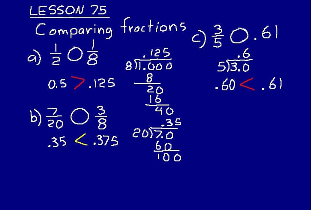 Lesson 75 DIVE 7/6, 3rd Edition DIVE into Math and Science