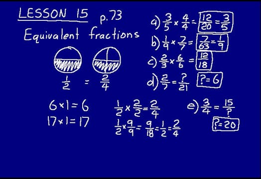 Lesson 15 DIVE Math 8/7 1st Edition