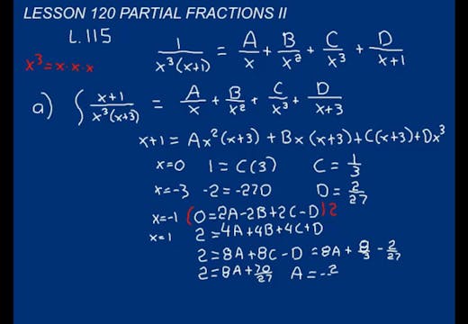 Lesson 120 DIVE Calculus, 2nd Edition